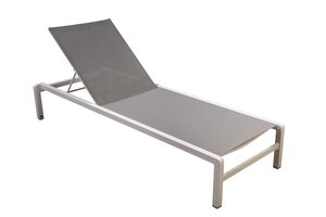 Yoi Hokan lounger wit aluminium - textileen light grey - afbeelding 1