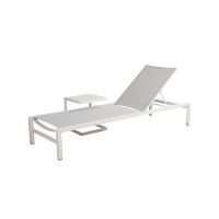 Yoi Hokan lounger wit aluminium - textileen light grey - afbeelding 2