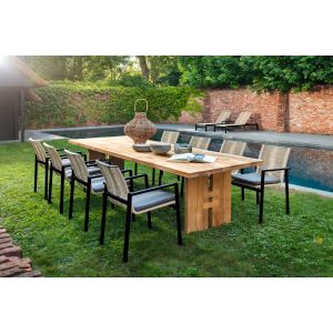 Yoi Ishi dining tuinstoel rope black - natural op=op - afbeelding 2