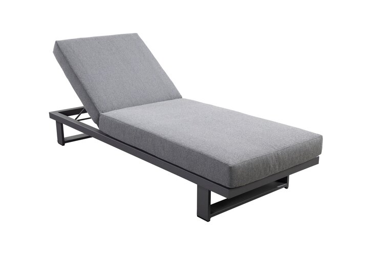 Yoi Kazoku lounger dark grey - dark grey / mixed grey kussen