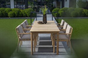 Yoi Mare dining tuinstoel teak met all weather kussenset - afbeelding 3