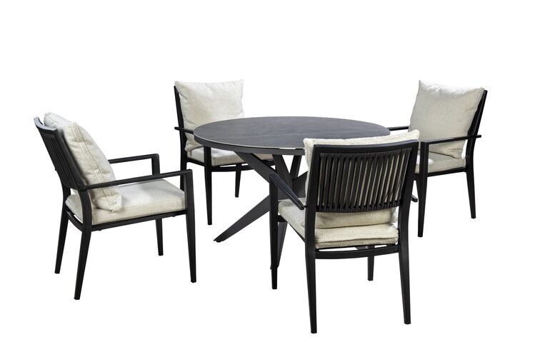 Yoi Marinha 5-delige dining set black - keramiek - afbeelding 1