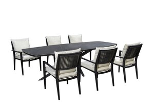 Yoi Marinha dining tuinstoel black frame - black rope - afbeelding 2