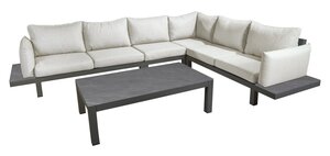 Yoi Midori coffee table keramiek-alu black-slate 140x77cm  - afbeelding 2