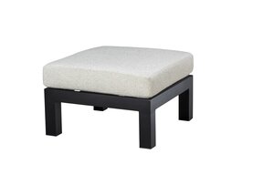 Yoi Midori footstool black - ecru boucle kussen