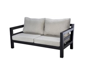 Yoi Midori lounge sofa 2-zits black - kussenset ecru boucle all weather - afbeelding 1