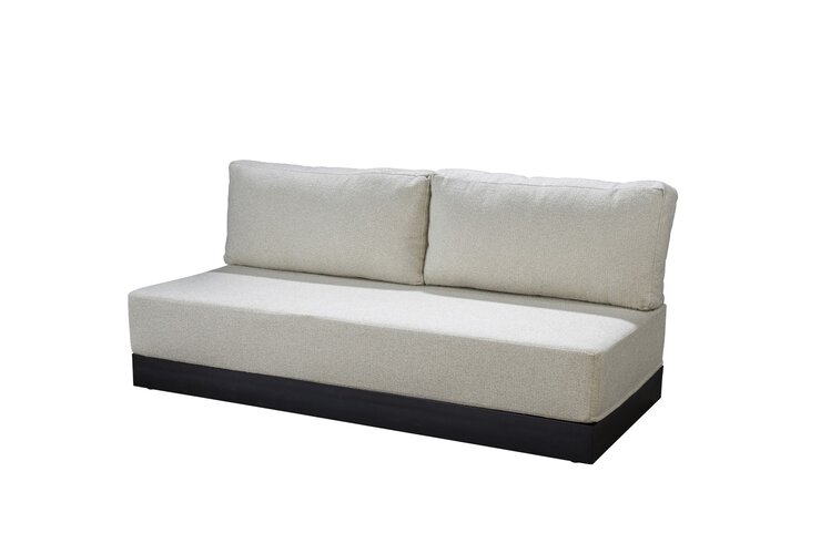 Yoi Millor 3 seater without armrest black - kussenset ecru boucle - afbeelding 1