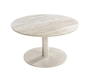 Yoi Millor coffee table 80cm rond alu salix - travertin ceramic - afbeelding 1