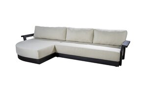 Yoi Millor Lazy loungebank right black 365x190cm - kussenset ecru boucle ( excl tafel ) - afbeelding 1