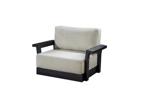 Yoi Millor loungechair black - kussenset ecru boucle - afbeelding 1