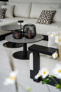 Yoi Millor side table 50cm rond alu black - slate ceramic - afbeelding 2