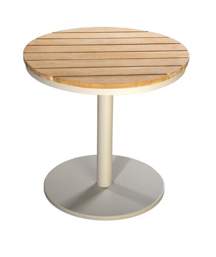 Yoi Millor side table 50cm rond alu salix - teak top - afbeelding 1