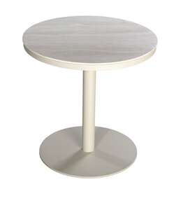 Yoi Millor side table 50cm rond alu salix - travertin ceramic - afbeelding 1