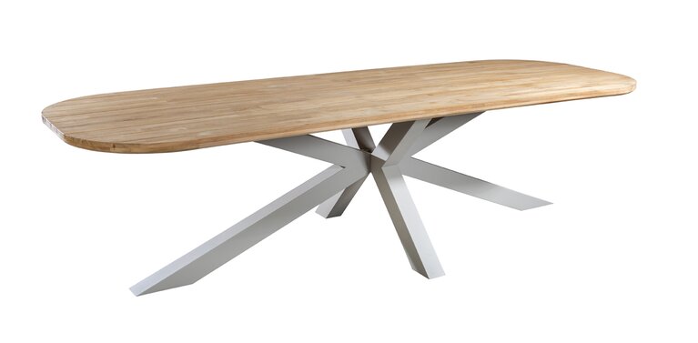 Yoi Noas dining tuintafel 220x100cm salix - teak - afbeelding 1