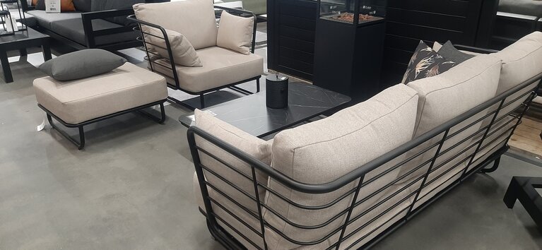 Yoi Taiyo 4-delige loungecombinatie flax beige kussenset showroomverlater - afbeelding 2