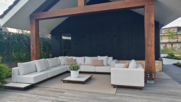 Yoi Vallon corner loungeset alu all weather 300x300cm met coffeetable - afbeelding 2